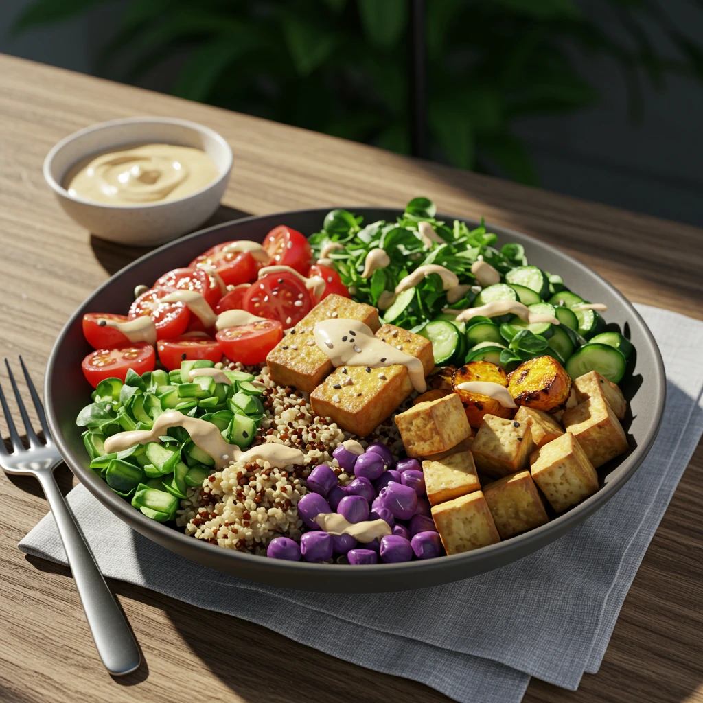 High Protein Vegan Meals – The Best Guide to Delicious Plant-Based Gains (2025) 1 High protein vegan meals with tofu and quinoa